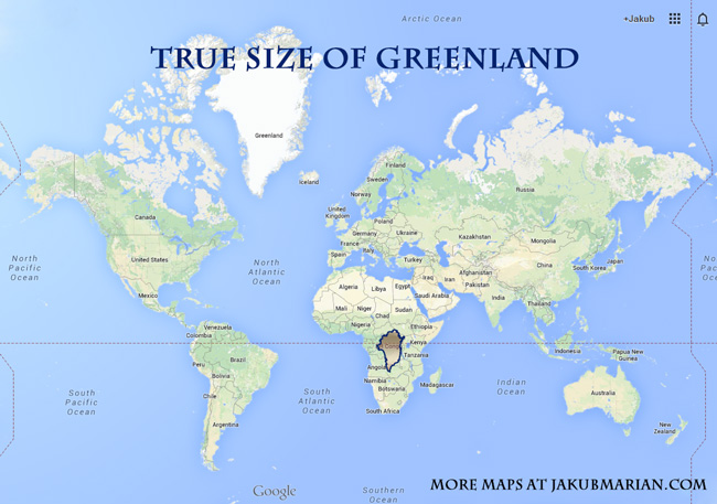 world map actual scale