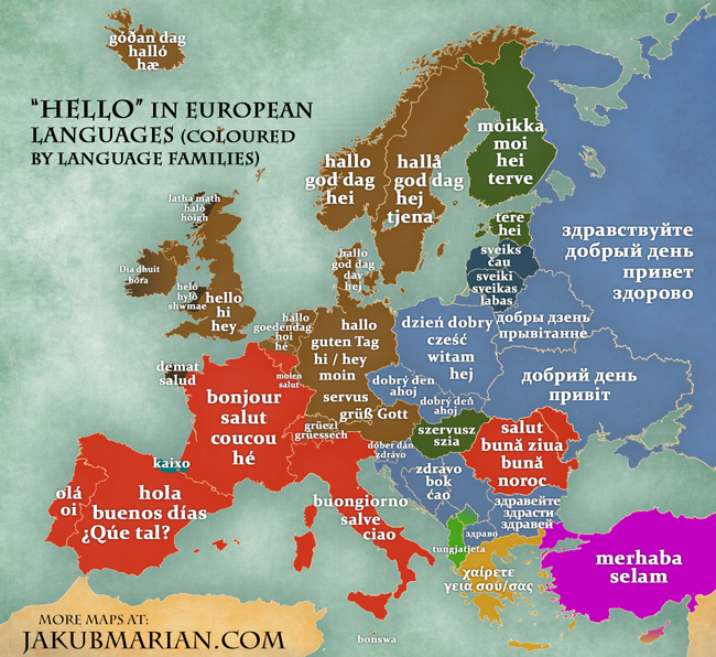 hello in European languages