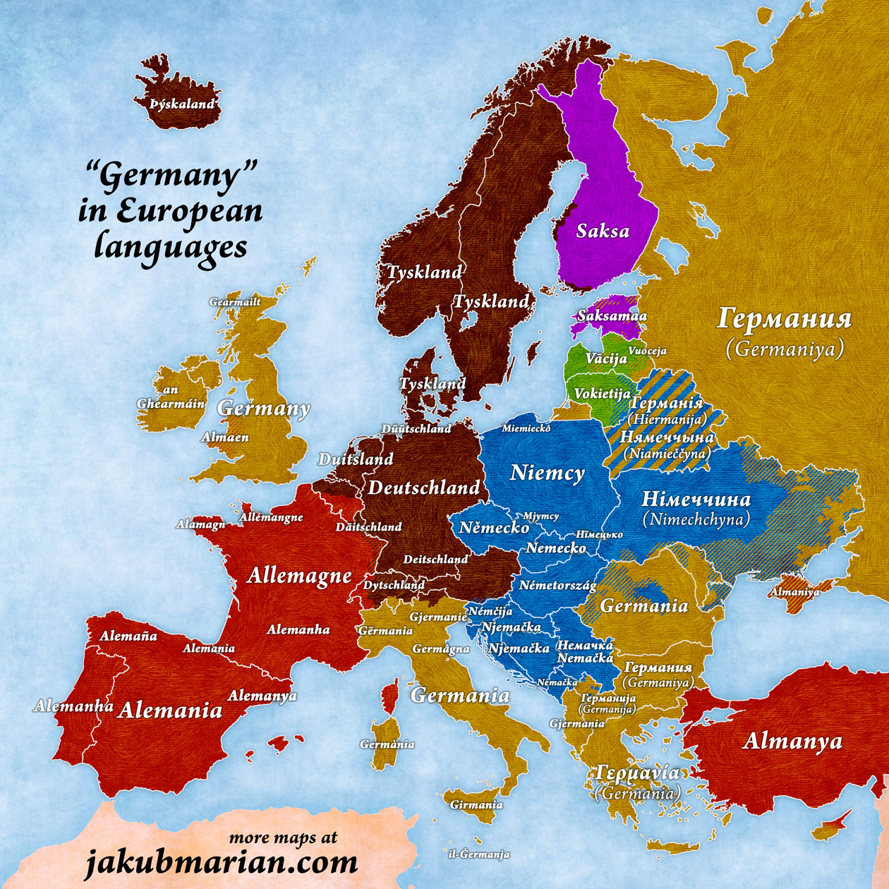 European Map In German - Vikky Jerrilyn