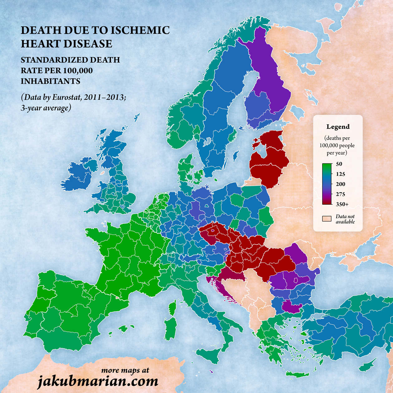 Ischemic heart disease ratio Europe