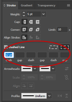 Creating a dashed line with two colours in Illustrator