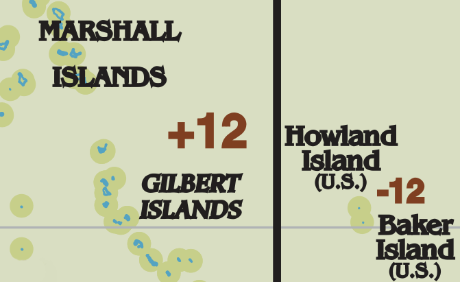 Time zones +12 and -12