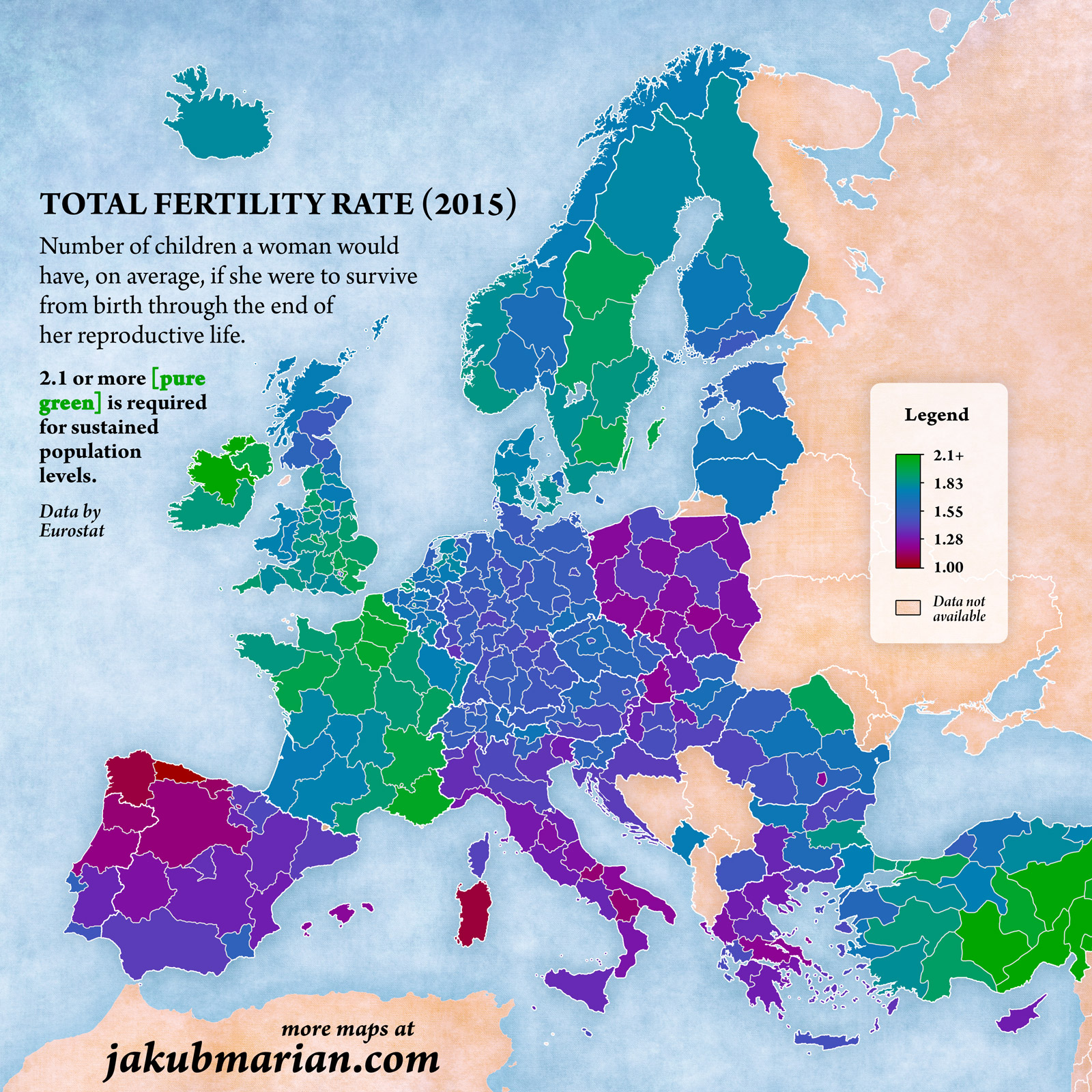 total fertility rates Europe