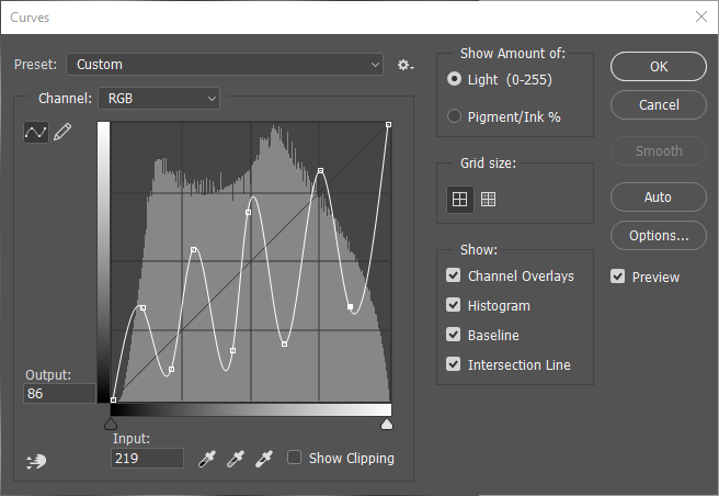 curves dialog