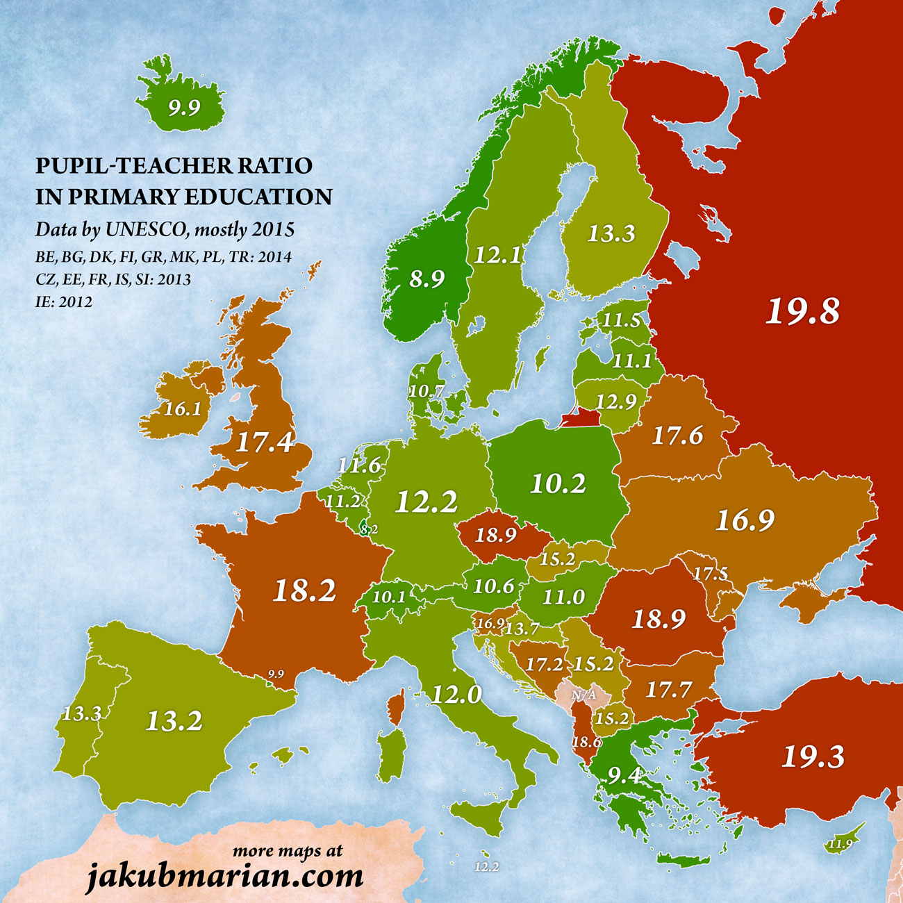 pupil-teacher ratio