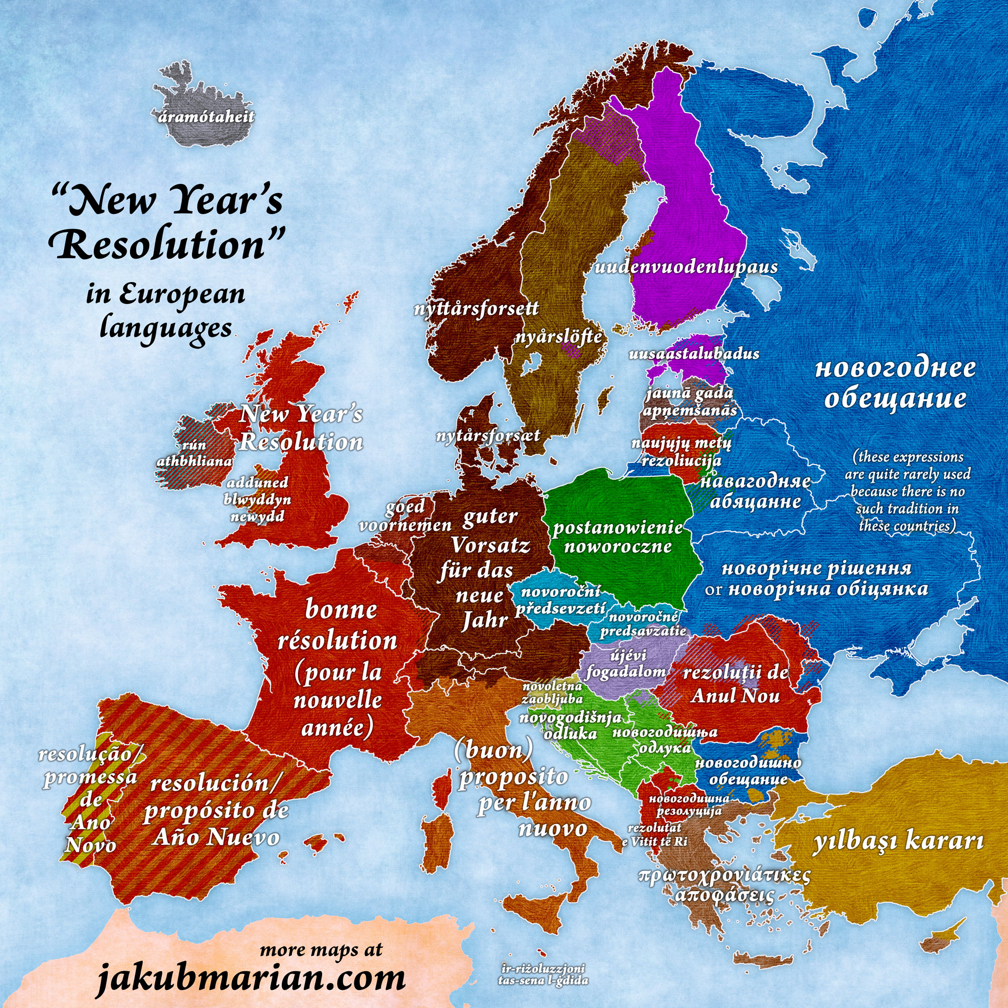 german word congratulation in Yearâ€™s â€œNew (best, European resolutionâ€ languages in life