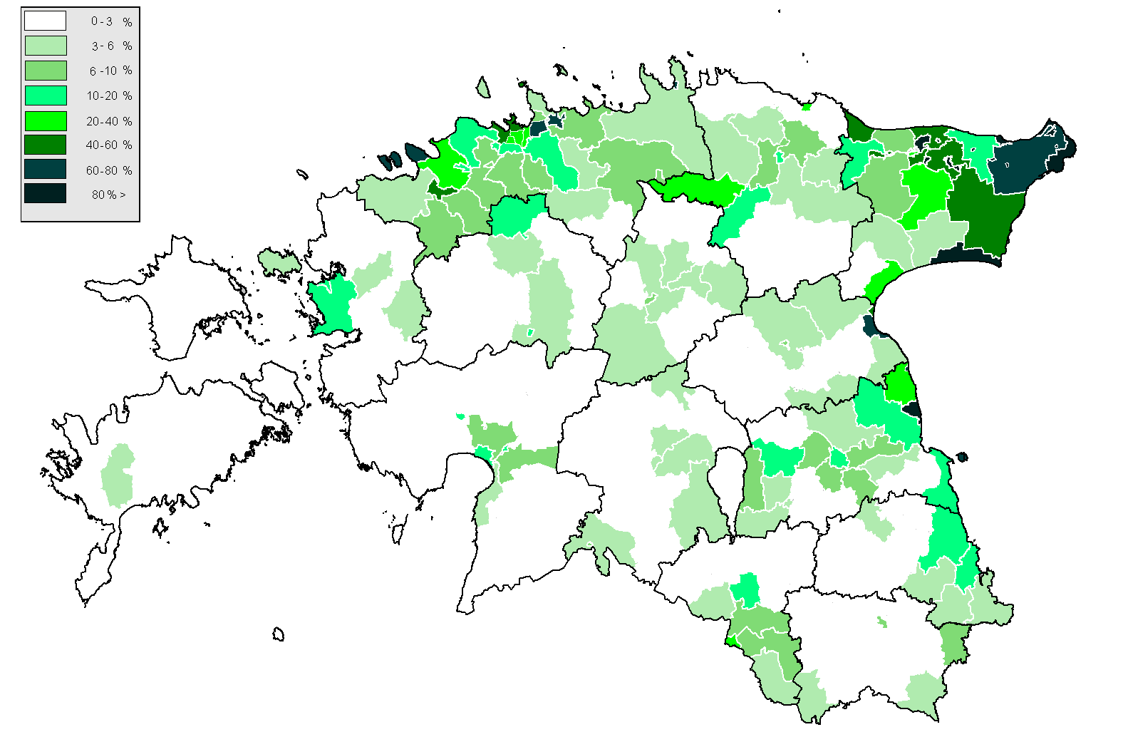 Russophone Population In Estonia 