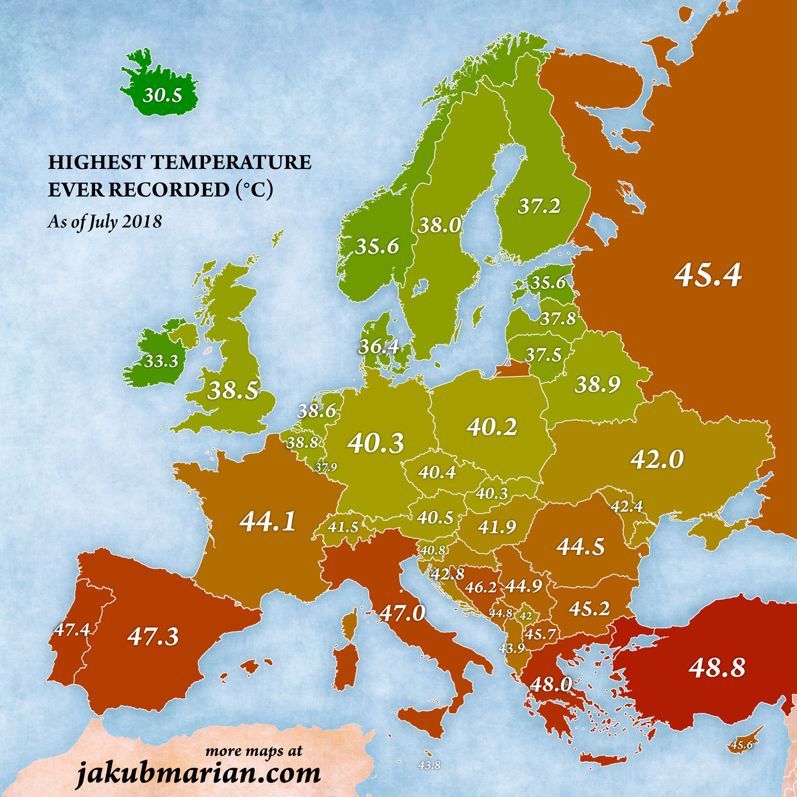 Temperature Map Of Europe